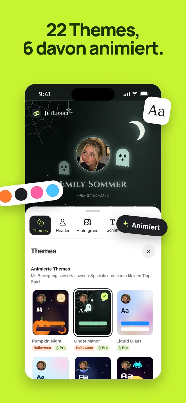 Themes in der JetLinkt™ App